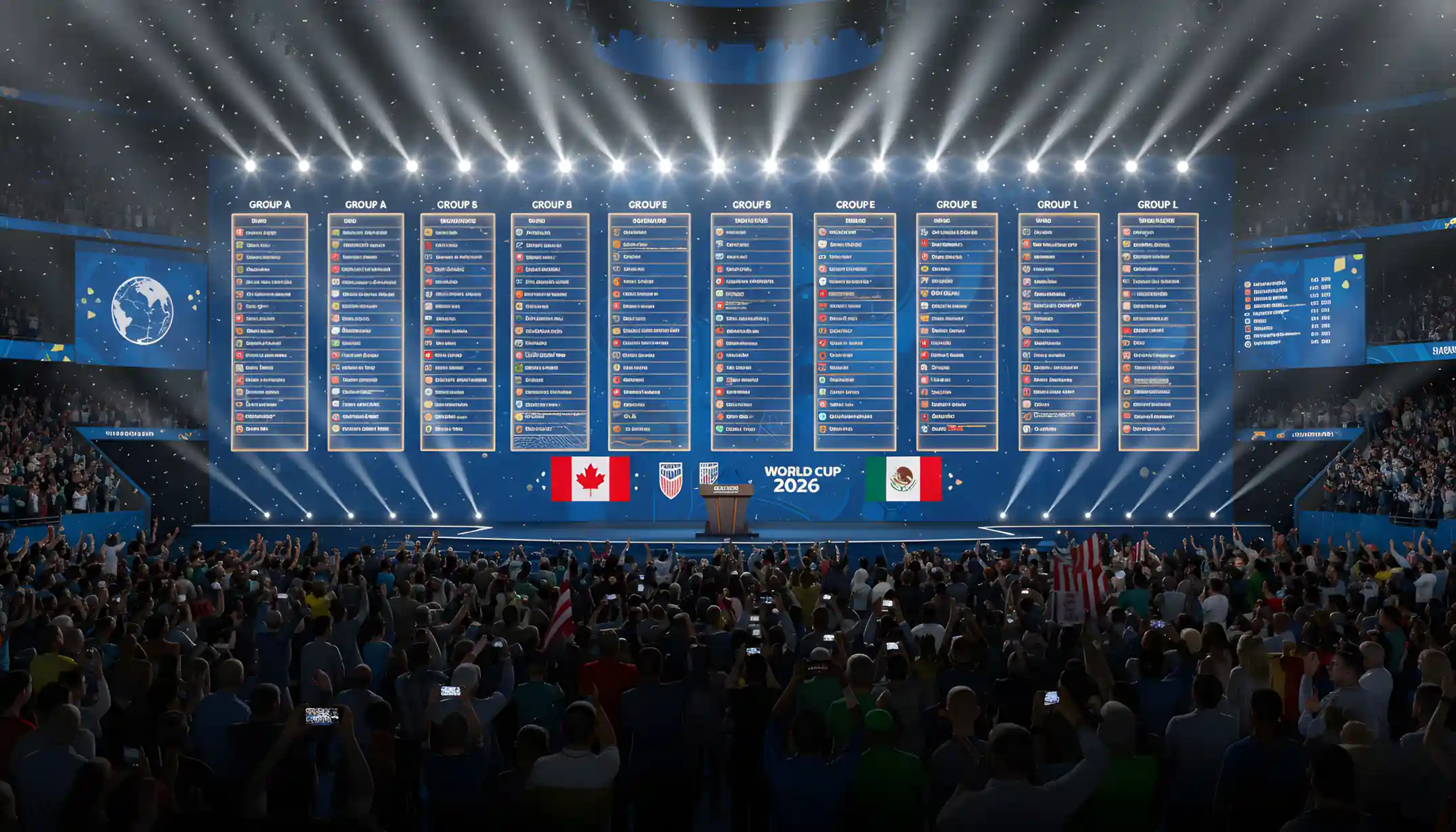 Tarraingthe grúpaí CM 2026 – 12 ghrúpa le 48 foireann