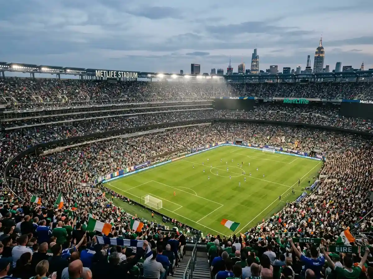 Staid MetLife in East Rutherford, New Jersey, ionad chluiche ceannais Chorn an Domhain 2026