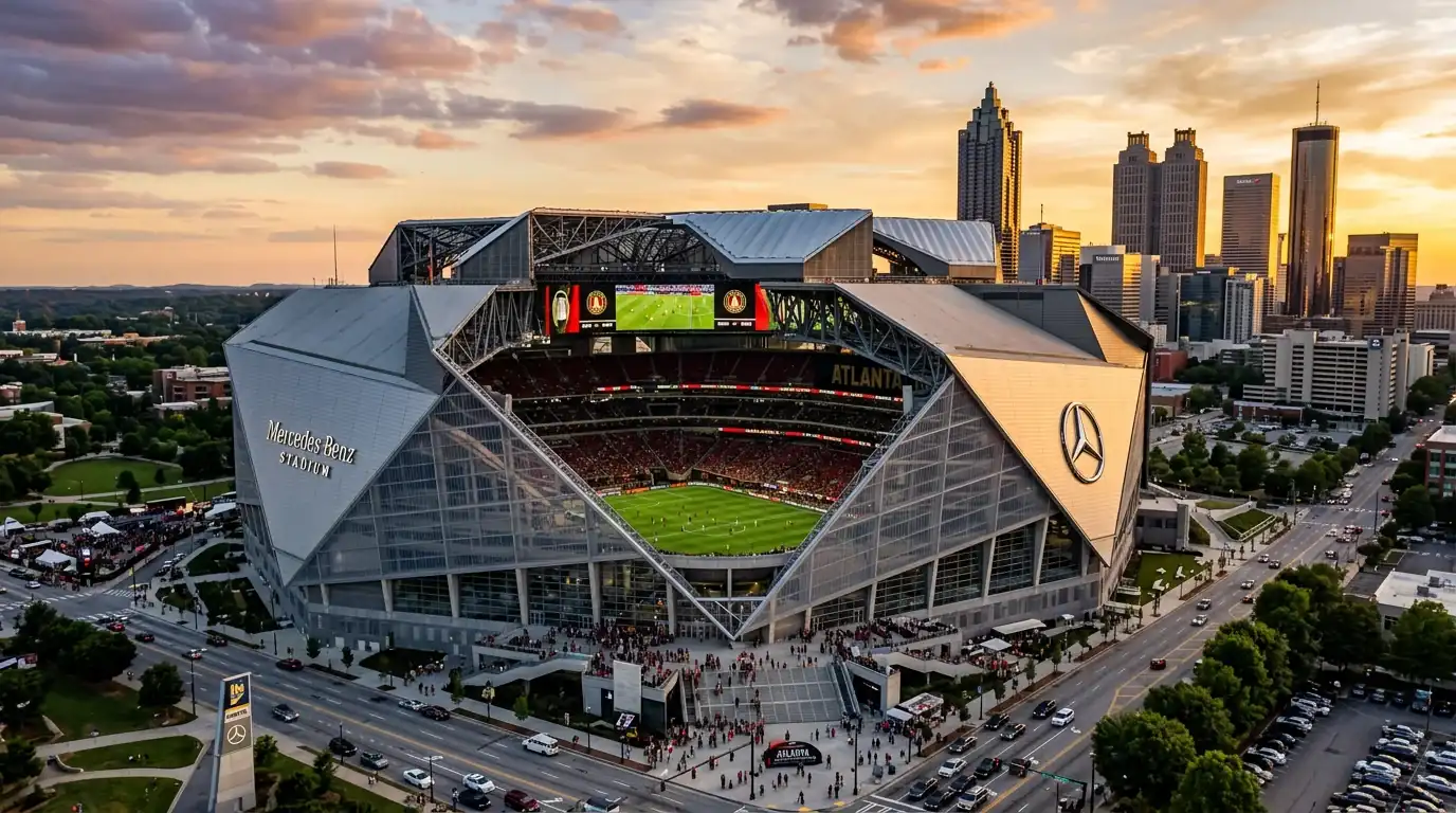 Staid Mercedes-Benz in Atlanta, Georgia ag Corn an Domhain 2026